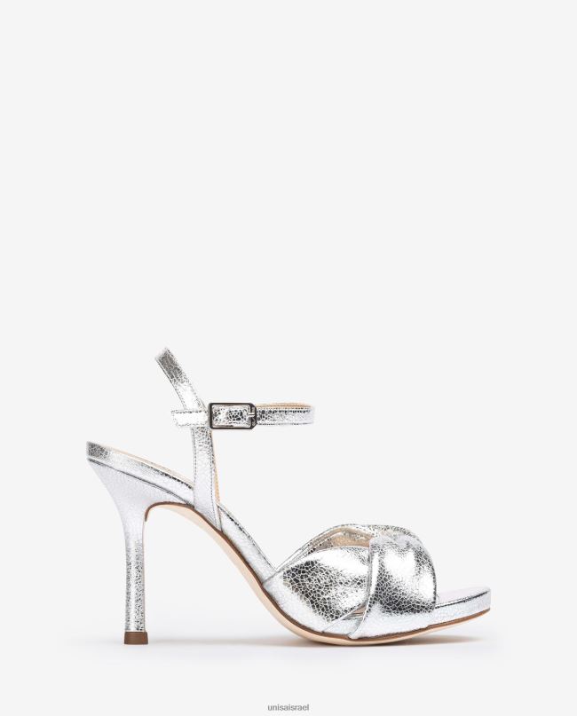 Unisa סנדל עם עקבים גבוהים מוצלבים כסף נשים V2BP2288