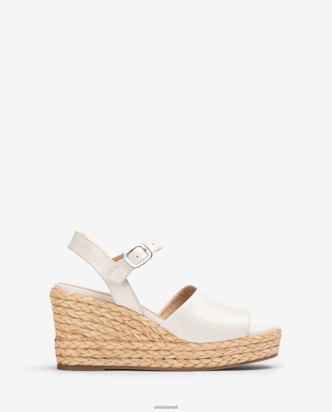Unisa סנדל ערפד רחב ויוטה לבן נשים V2BP2299