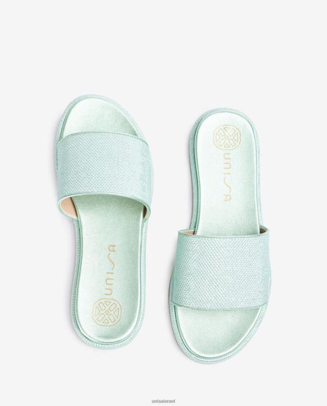 Unisa סנדל שטוח עם ערפד רחב כְּחוֹל נשים V2BP229