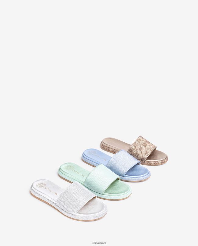 Unisa סנדל שטוח עם ערפד רחב כְּחוֹל נשים V2BP229