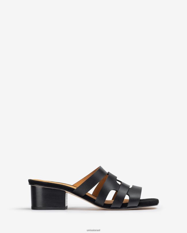 Unisa סנדל ערפד רחב עם נקבים דקורטיביים שָׁחוֹר נשים V2BP2303