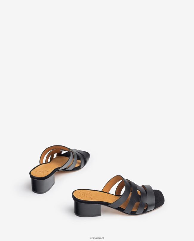 Unisa סנדל ערפד רחב עם נקבים דקורטיביים שָׁחוֹר נשים V2BP2303