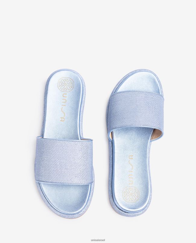 Unisa סנדל שטוח עם ערפד רחב כְּחוֹל נשים V2BP230