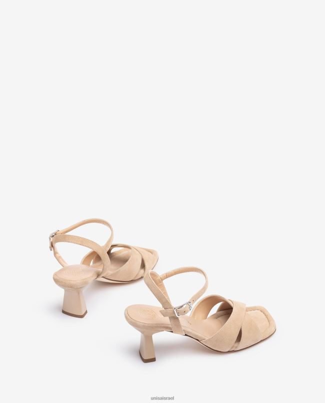 Unisa סנדל רצועה מוצלבת בז' נשים V2BP2313