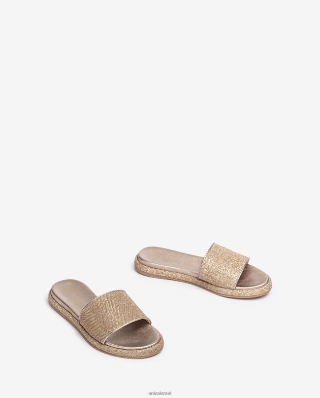 Unisa סנדל שטוח עם ערפד רחב בְּרוֹנזָה נשים V2BP231