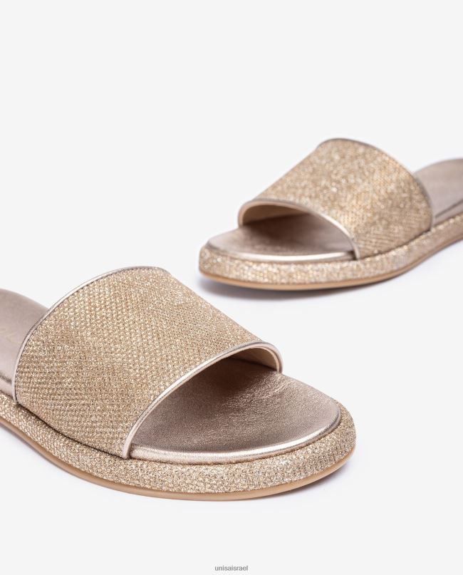 Unisa סנדל שטוח עם ערפד רחב בְּרוֹנזָה נשים V2BP231