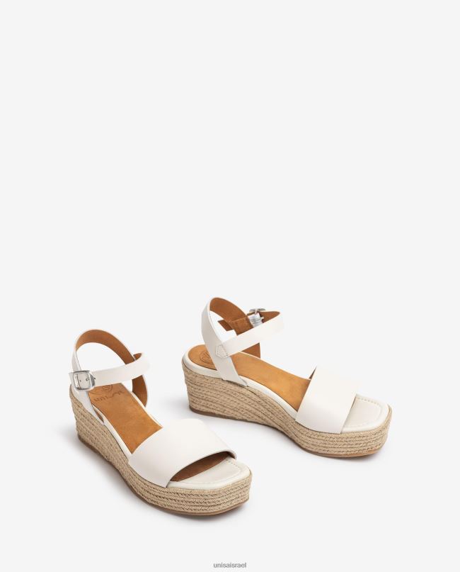 Unisa סנדל בלוק יוטה לבן נשים V2BP2331