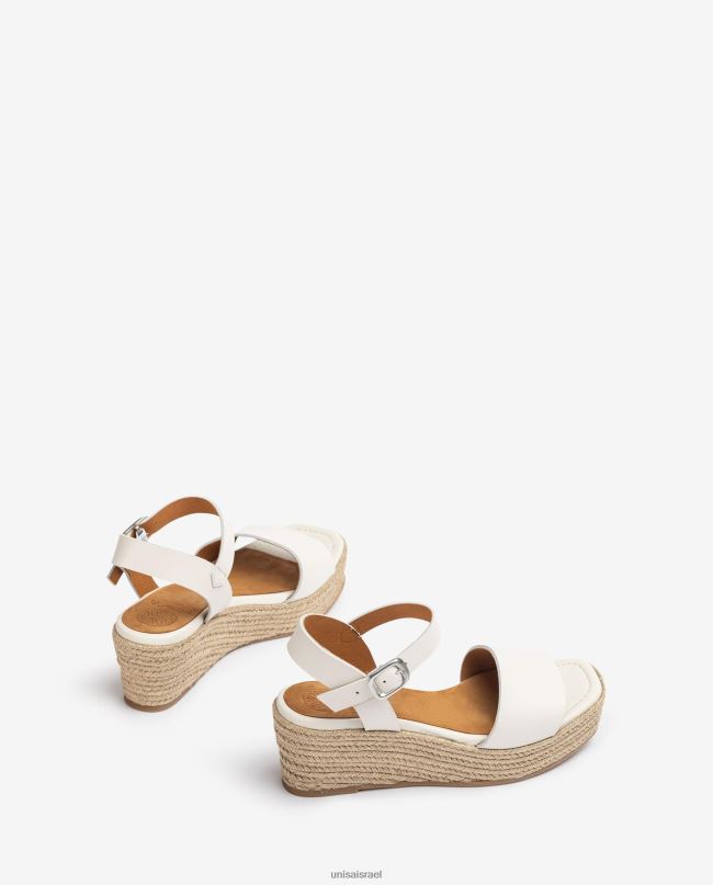 Unisa סנדל בלוק יוטה לבן נשים V2BP2331