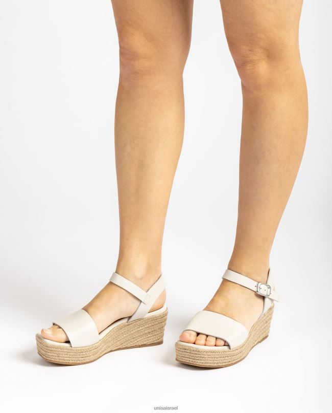 Unisa סנדל בלוק יוטה לבן נשים V2BP2331