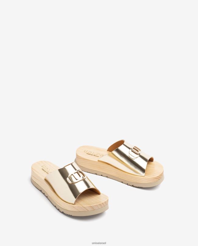 Unisa סנדל עם סוליית אפקט עץ אופנה נשים V2BP2336