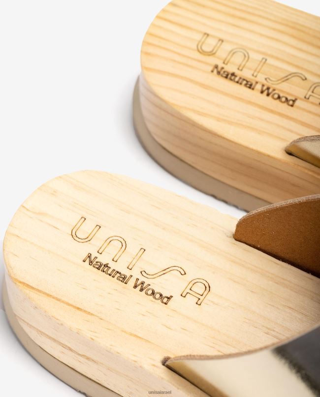 Unisa סנדל עם סוליית אפקט עץ אופנה נשים V2BP2336