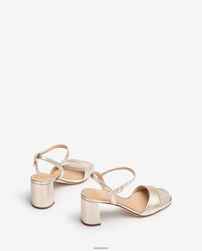 Unisa סנדל סוליה מרובעת זהב נשים V2BP233