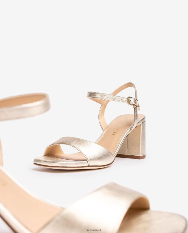 Unisa סנדל סוליה מרובעת זהב נשים V2BP233