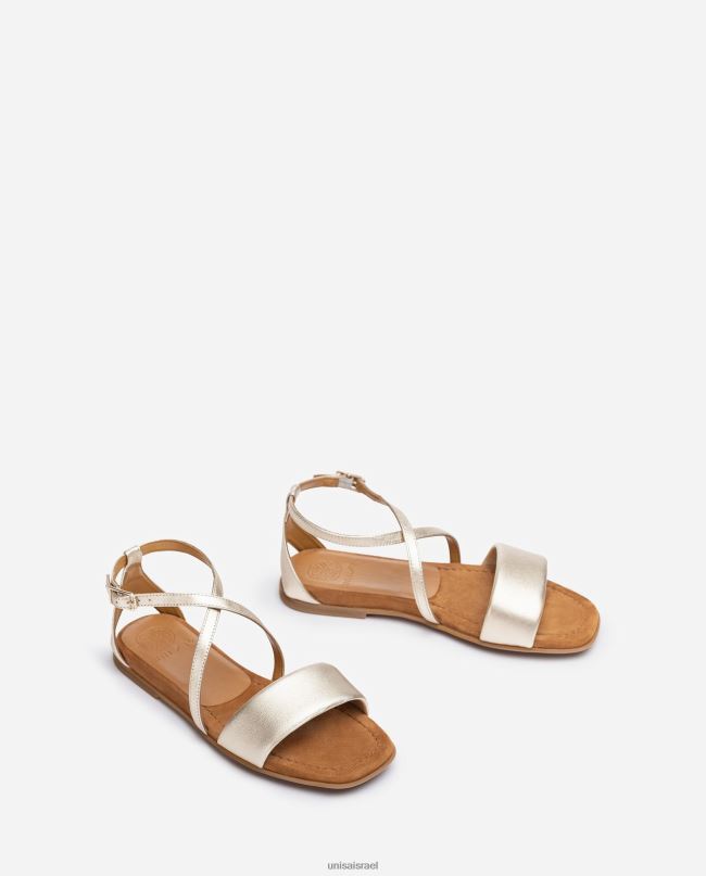 Unisa סנדל בגימור עור מתכתי מְעוּדָן נשים V2BP2340