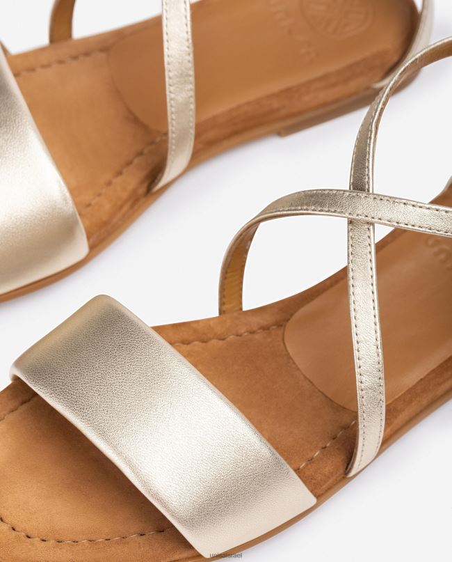 Unisa סנדל בגימור עור מתכתי מְעוּדָן נשים V2BP2340