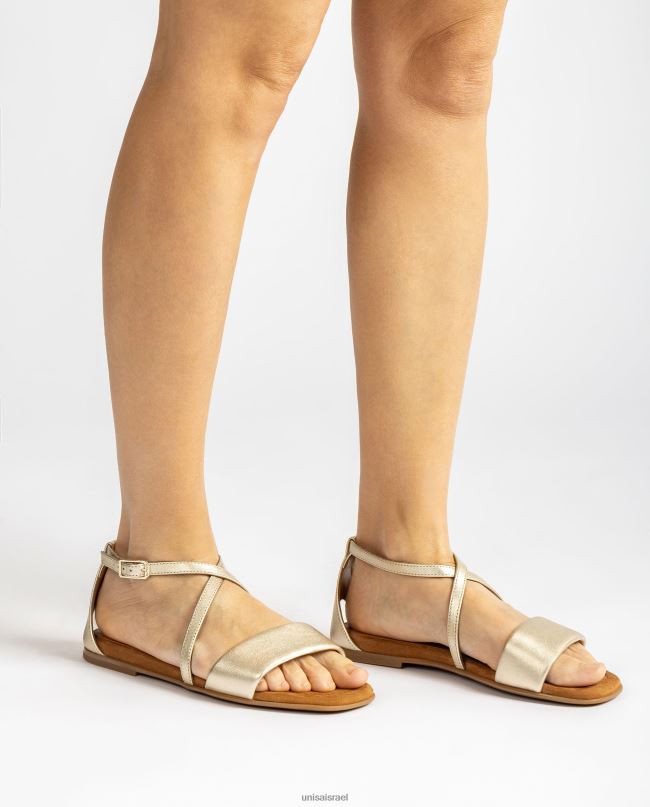 Unisa סנדל בגימור עור מתכתי מְעוּדָן נשים V2BP2340