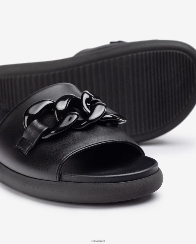 Unisa כפכפים עם שרשרת שָׁחוֹר נשים V2BP2346