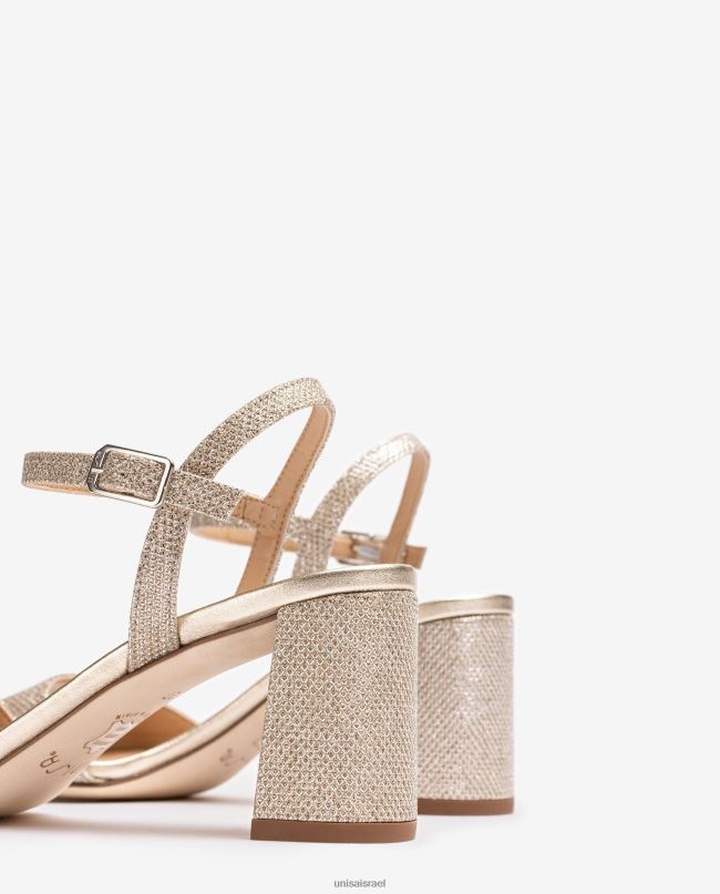 Unisa סנדל סוליה מרובעת זהב נשים V2BP234