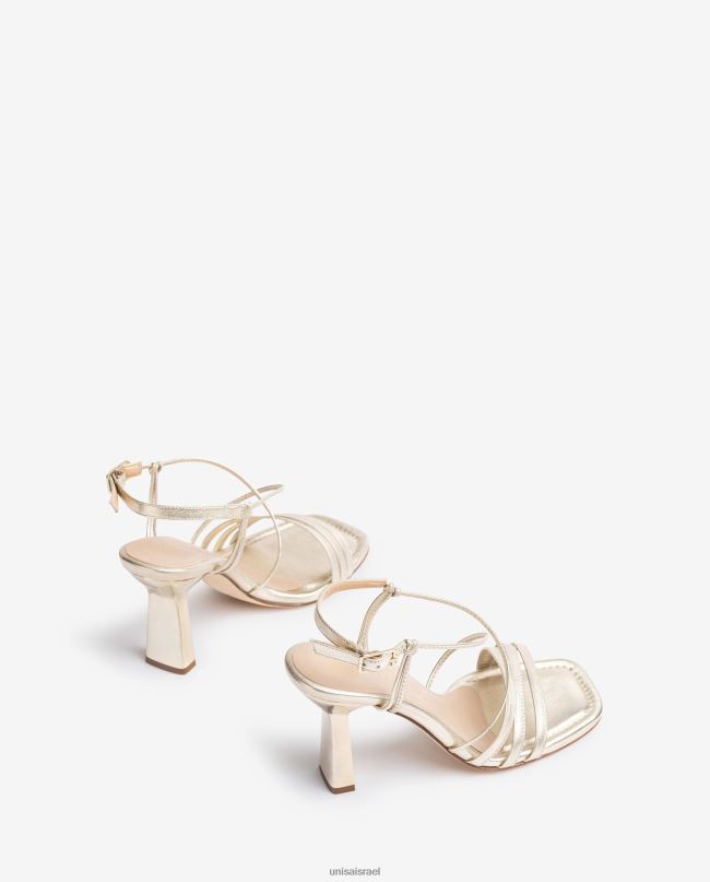 Unisa סנדלים עם רצועות אפקט מתכת אופנה נשים V2BP2359
