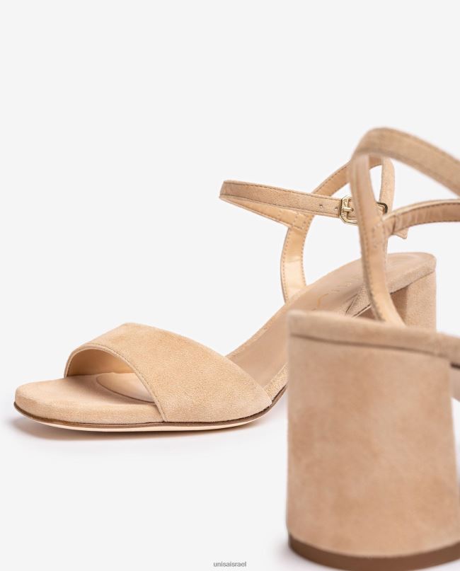 Unisa סנדל סוליה מרובעת בז' נשים V2BP235