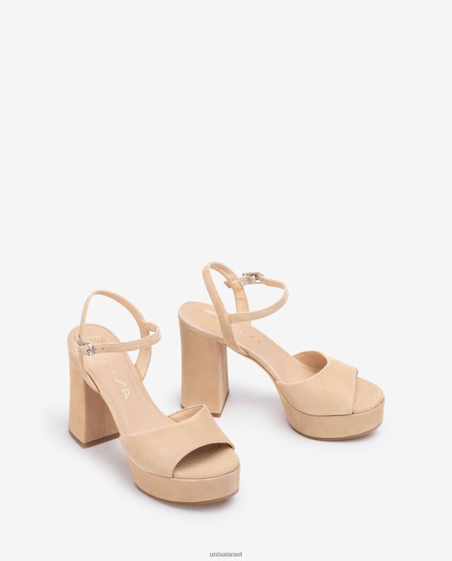Unisa עקב גבוה וסנדל פלטפורמה בז' נשים V2BP2363