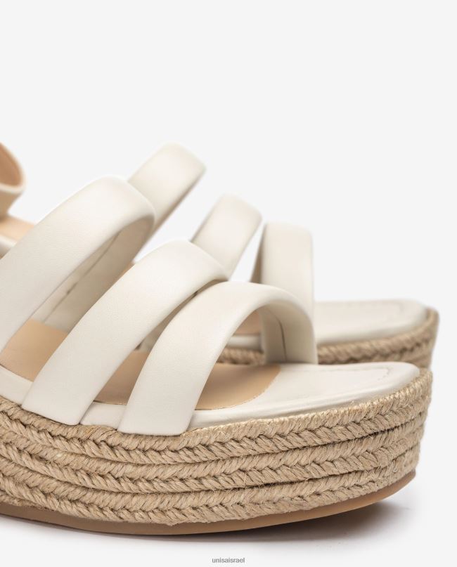 Unisa סנדלי רצועות עם בוהן מרובעת לבן נשים V2BP2370