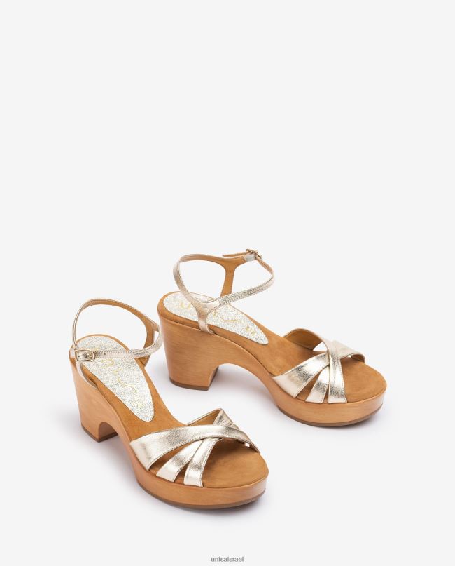 Unisa סנדלי בלוק עור אופנה נשים V2BP2371