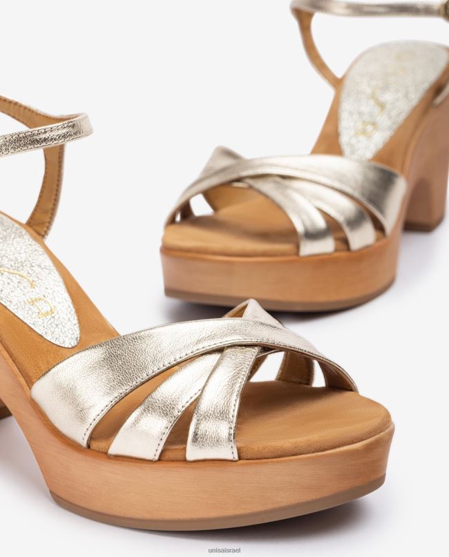 Unisa סנדלי בלוק עור אופנה נשים V2BP2371