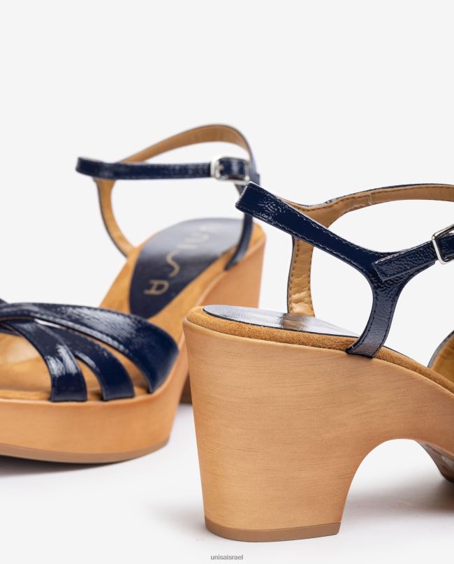 Unisa סנדלי בלוק פטנטים כְּחוֹל נשים V2BP2374