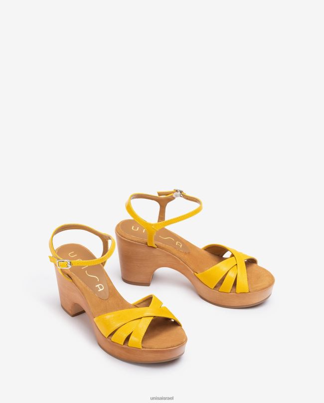 Unisa סנדלי בלוק עור אופנה נשים V2BP2375