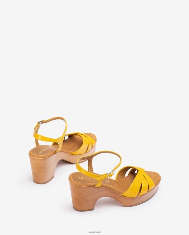 Unisa סנדלי בלוק עור אופנה נשים V2BP2375