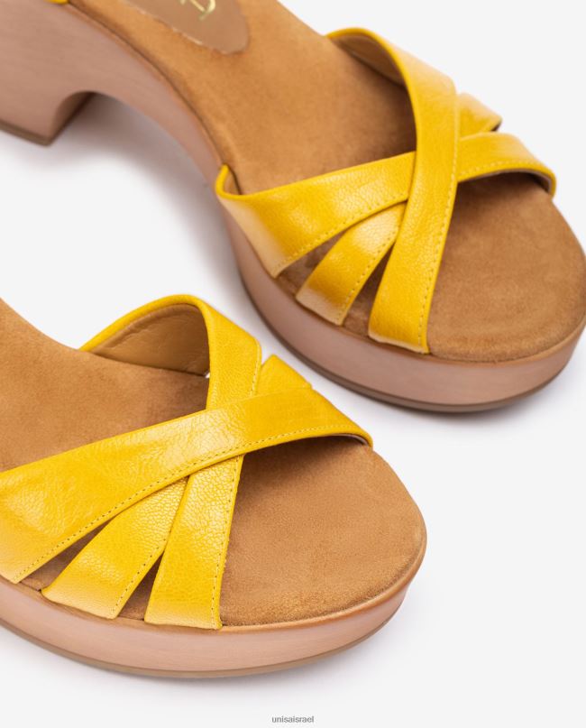 Unisa סנדלי בלוק עור אופנה נשים V2BP2375