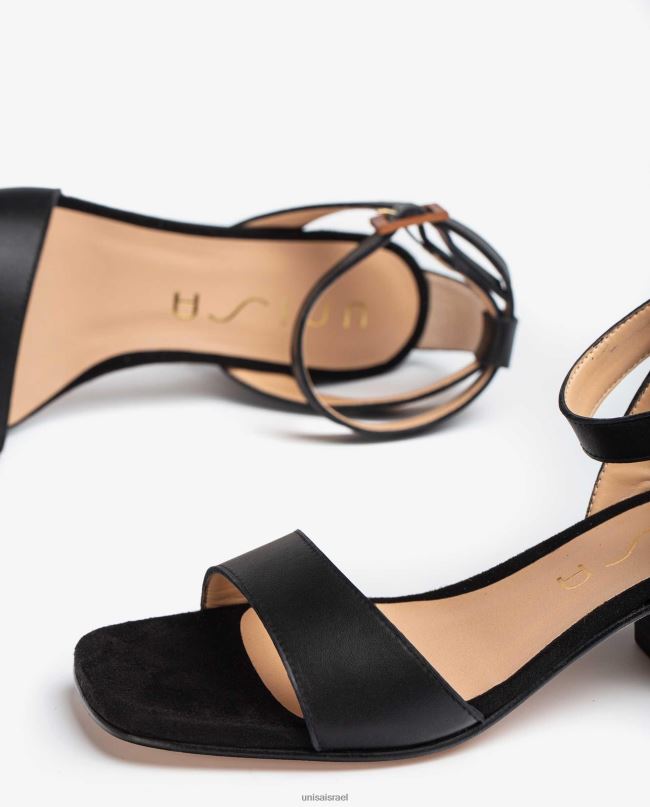 Unisa סנדלי עקב רחבים שָׁחוֹר נשים V2BP2381