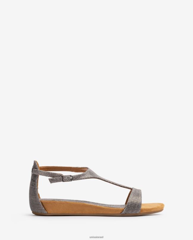 Unisa סנדלי עור באפקט מתכת עם רצועה על ידי מְעוּדָן נשים V2BP2387