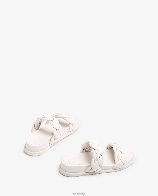 Unisa סנדל עם רצועות קלוע לבן נשים V2BP2390