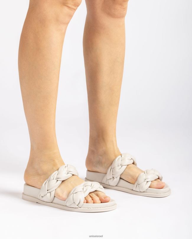 Unisa סנדל עם רצועות קלוע לבן נשים V2BP2390