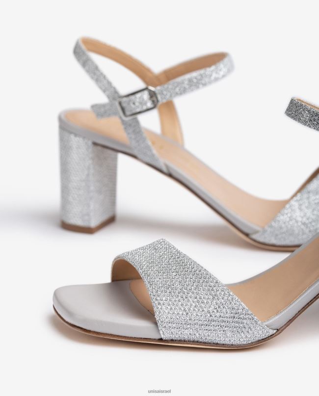 Unisa סנדלי אצבע מרובעת כסף נשים V2BP2395