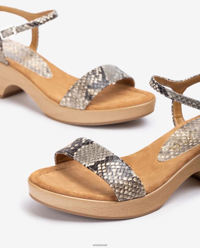 Unisa סנדל בלוק עור אקזוטי מְעוּדָן נשים V2BP2400