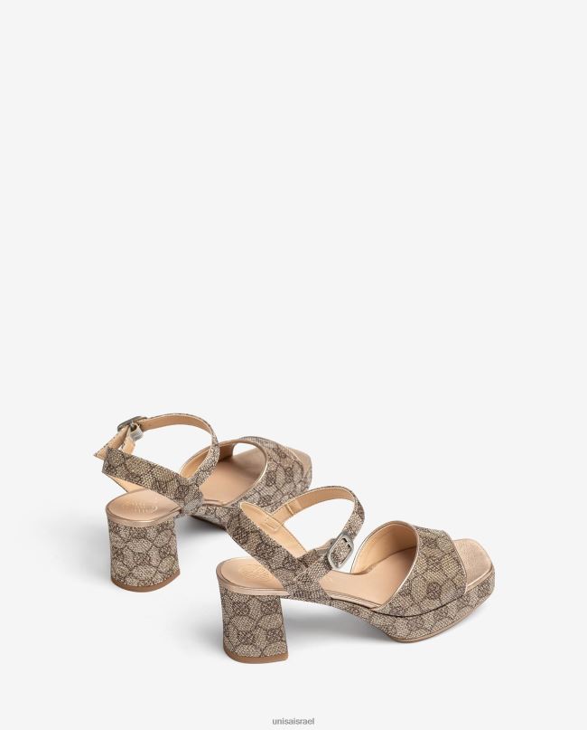 Unisa סנדלי בד באפקט מתכת אופנה נשים V2BP2401