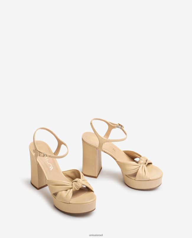 Unisa עקב גבוה וסנדל פלטפורמה בז' נשים V2BP2402