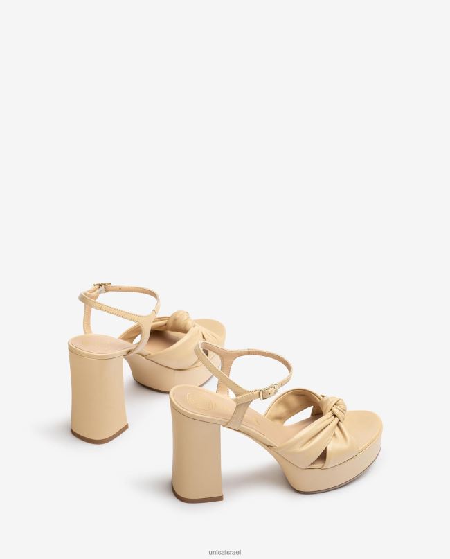 Unisa עקב גבוה וסנדל פלטפורמה בז' נשים V2BP2402