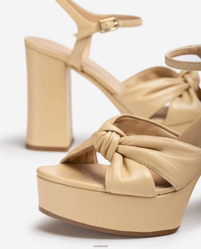 Unisa עקב גבוה וסנדל פלטפורמה בז' נשים V2BP2402