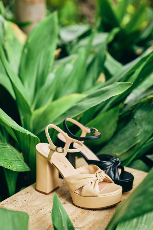 Unisa עקב גבוה וסנדל פלטפורמה בז' נשים V2BP2402