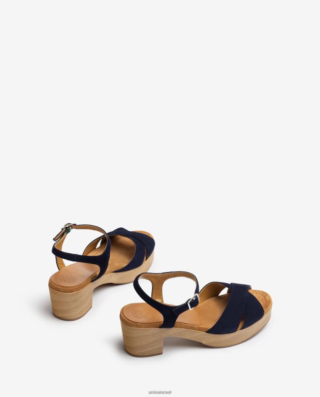 Unisa סנדל זמש עקב בגובה בינוני כְּחוֹל נשים V2BP2407