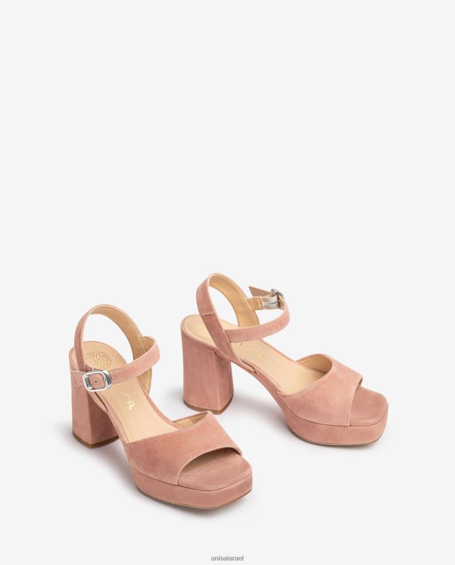 Unisa סנדל זמש עם עקב רחב וָרוֹד נשים V2BP2412