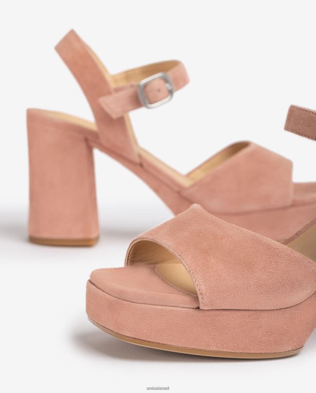 Unisa סנדל זמש עם עקב רחב וָרוֹד נשים V2BP2412