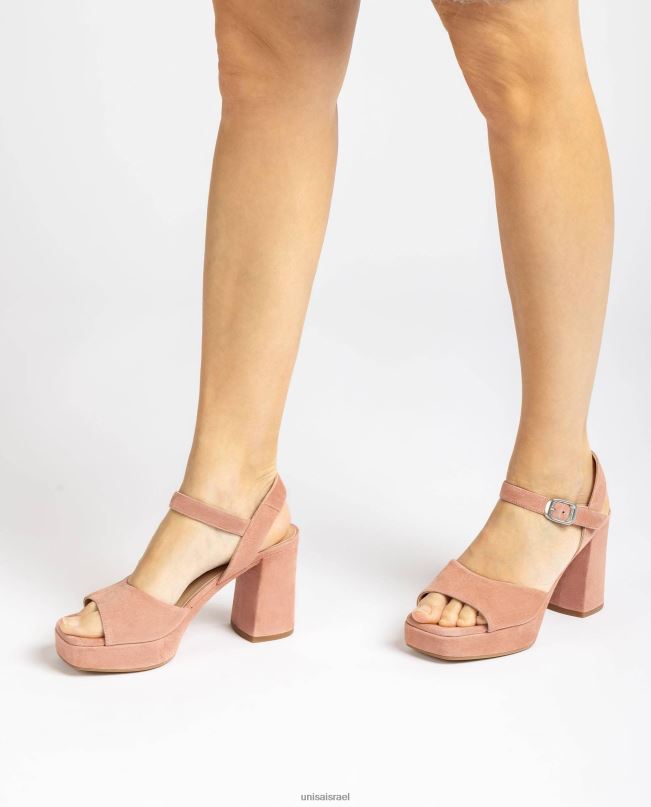 Unisa סנדל זמש עם עקב רחב וָרוֹד נשים V2BP2412