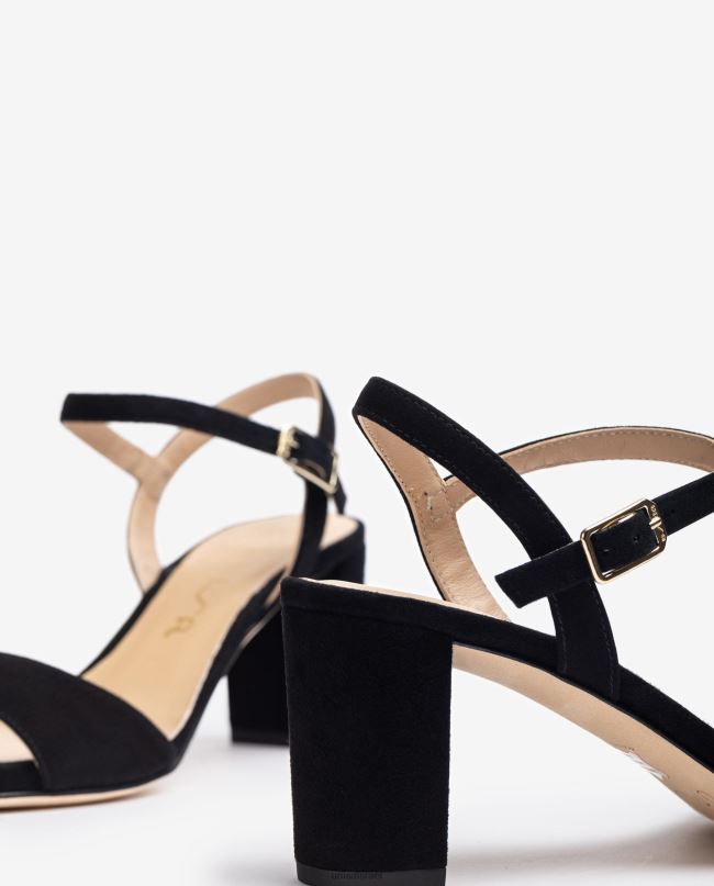 Unisa סנדל סוליה מרובעת שָׁחוֹר נשים V2BP2416