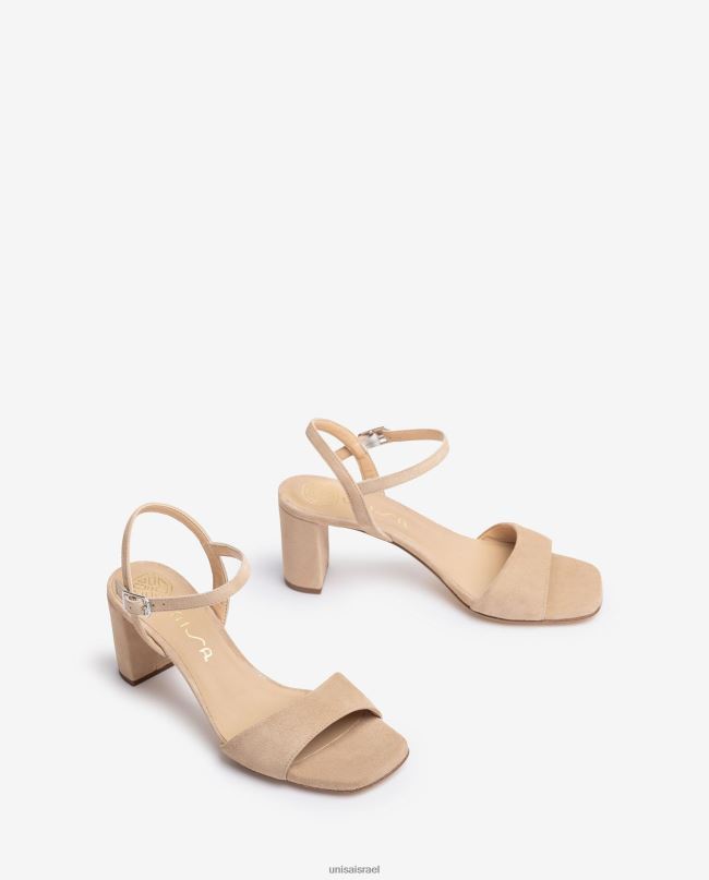 Unisa סנדל סוליה מרובעת בז' נשים V2BP2417