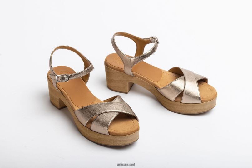 Unisa סנדל עור עקב בגובה בינוני בְּרוֹנזָה נשים V2BP2418